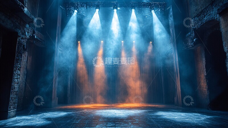 高清大图下载【趣麦麦图】低垂聚光灯舞台1