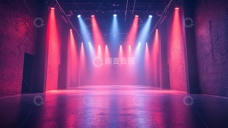 高清大图下载【趣麦麦图】低垂聚光灯舞台