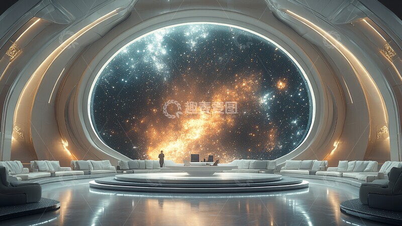 高清大图下载【趣麦麦图】圆形舞台与多级观众席2
