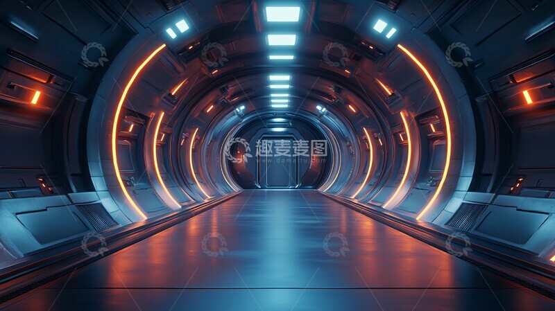 高清大图下载【趣麦麦图】未来科幻圆形舞台