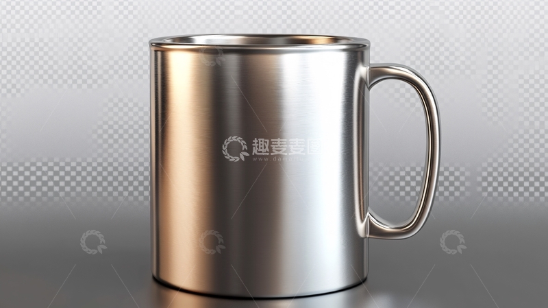高清大图下载【趣麦麦图】不锈钢咖啡杯现代简约高光设计
