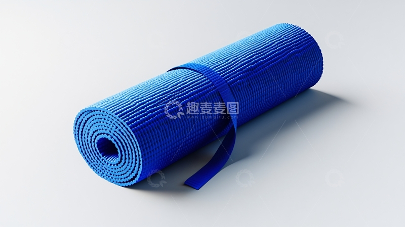 高清大图下载【趣麦麦图】-蓝色瑜伽垫特写