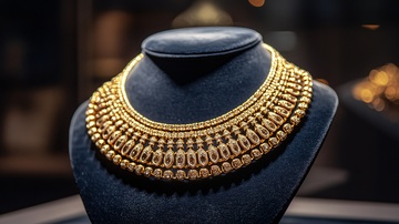 华丽金项链展示289