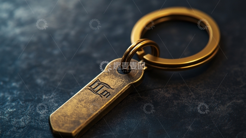高清大图下载【趣麦麦图】复古金属钥匙扣特写303