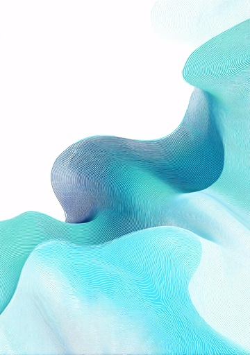 蓝绿色流体抽象画面080