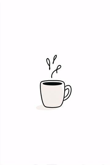 简约手绘咖啡杯插画531