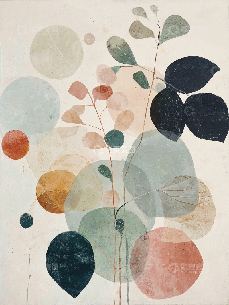 高清大图下载【趣麦麦图】-抽象植物插画艺术作品987