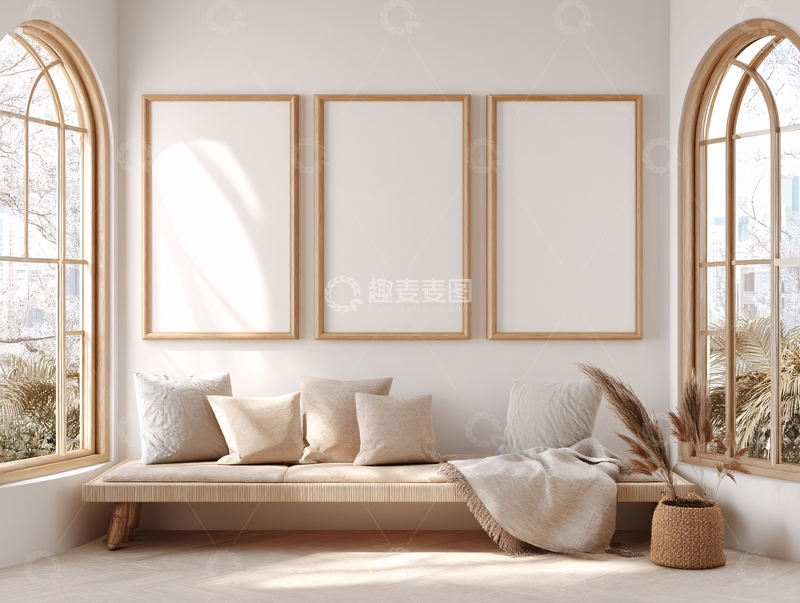 高清大图下载【趣麦麦图】简约室内窗边装饰场景122