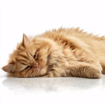 慵懒的橘色长毛猫545