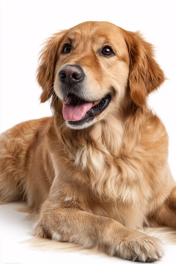 可爱趴卧的金毛犬628
