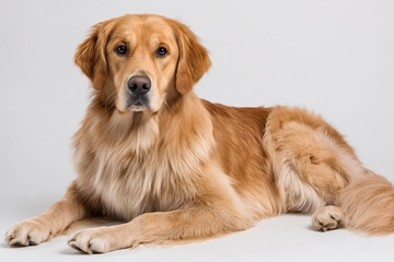 趴卧的金毛犬摄影图134