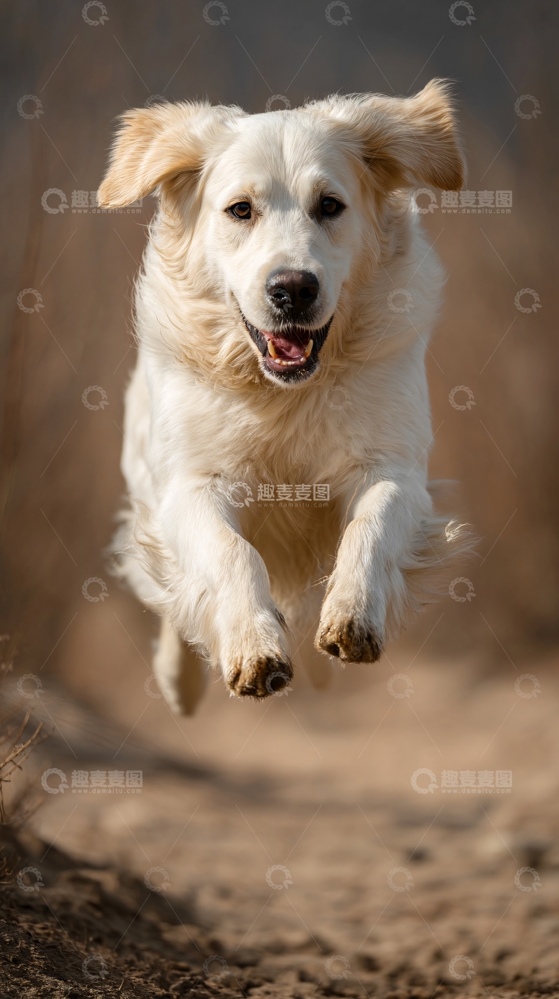 高清大图下载【趣麦麦图】奔跑的金毛犬963