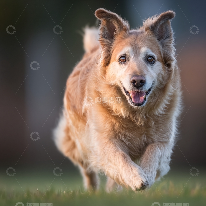 高清大图下载【趣麦麦图】奔跑的金毛犬763