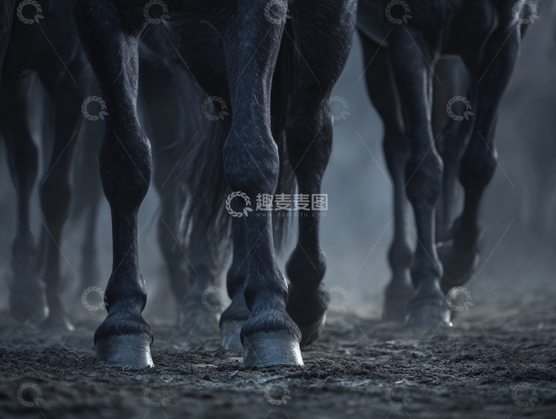高清大图下载【趣麦麦图】群马行进的震撼瞬间713