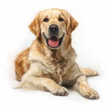 可爱金毛犬插画385