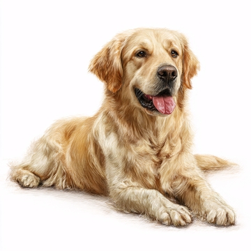 趴着的金毛犬938