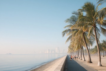 海滨椰林漫步美景614