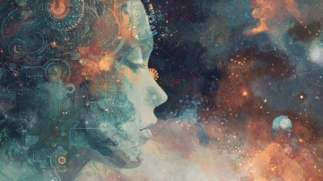 梦幻星空人脸插画813