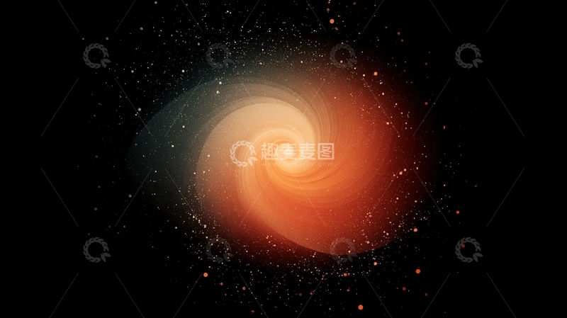 高清大图下载【趣麦麦图】宇宙旋涡星空插画710