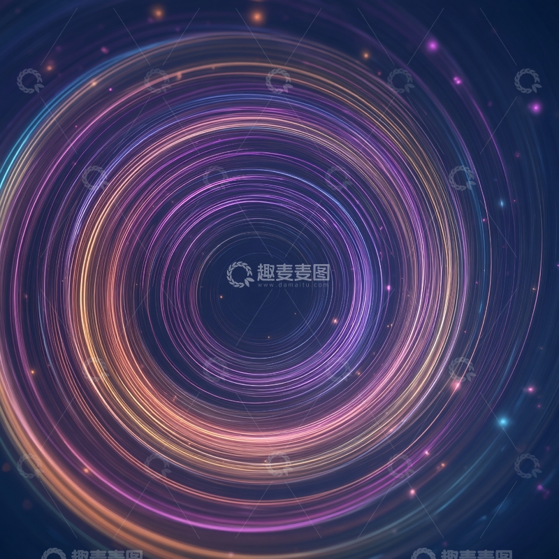 高清大图下载【趣麦麦图】-梦幻炫彩螺旋线条背景图229