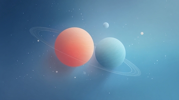 梦幻双行星宇宙插画328