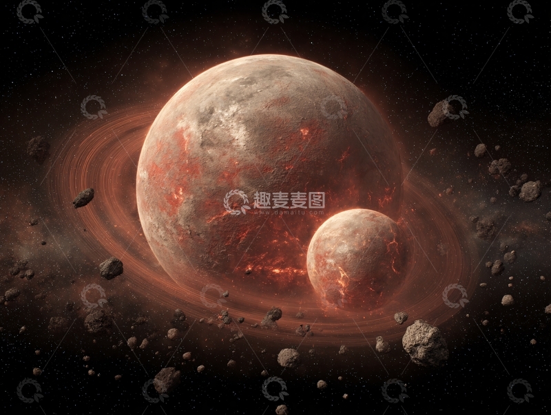 高清大图下载【趣麦麦图】-炽热双行星的宇宙奇观013