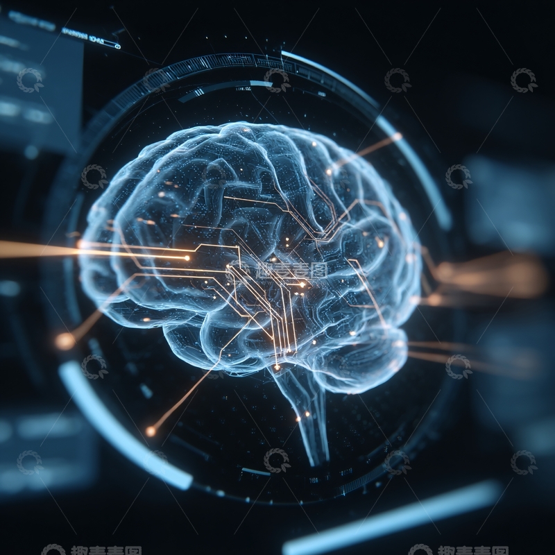 高清大图下载【趣麦麦图】科技感人脑神经元图像922