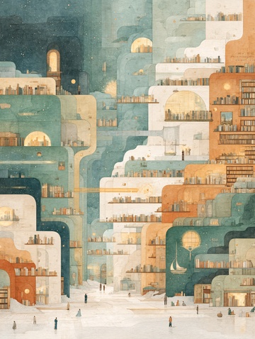 奇幻建筑插画场景782