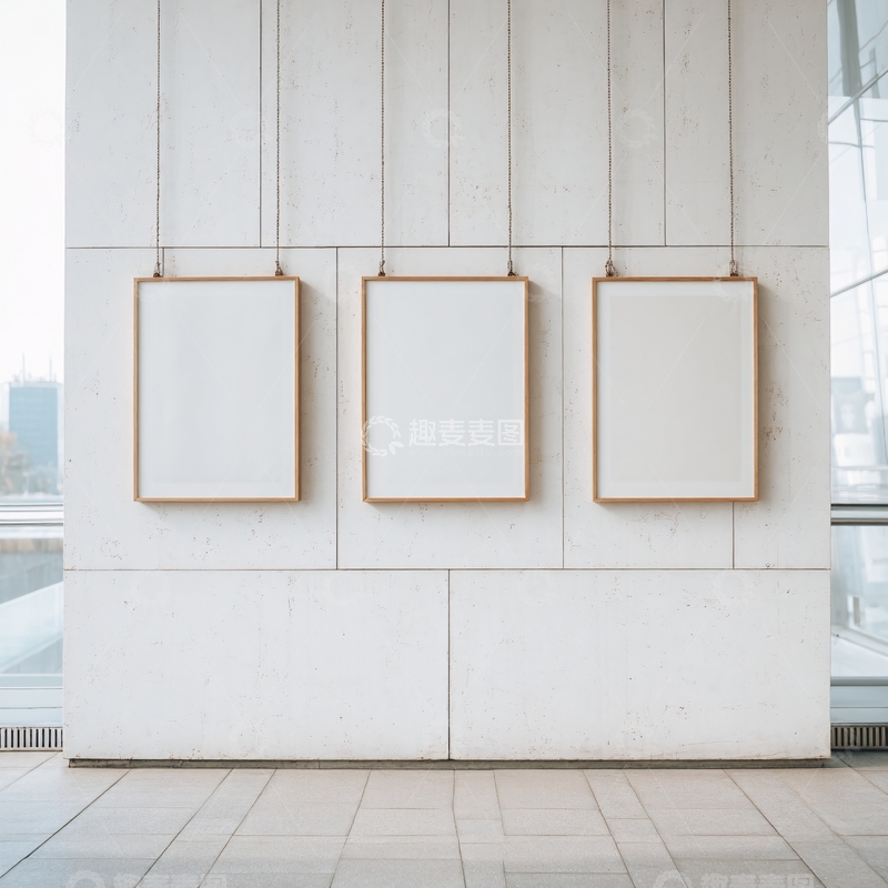 高清大图下载【趣麦麦图】空白画框墙面展示场景140