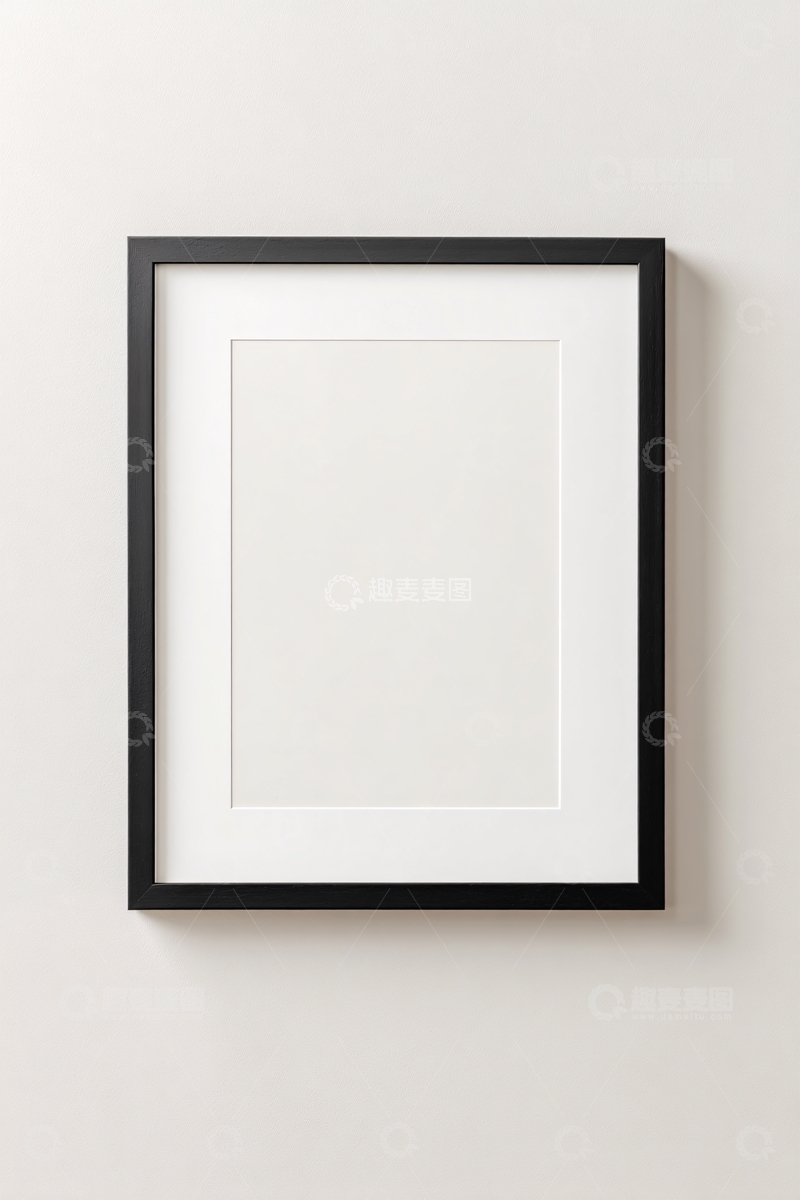 高清大图下载【趣麦麦图】简约黑框空白画框墙面展示365