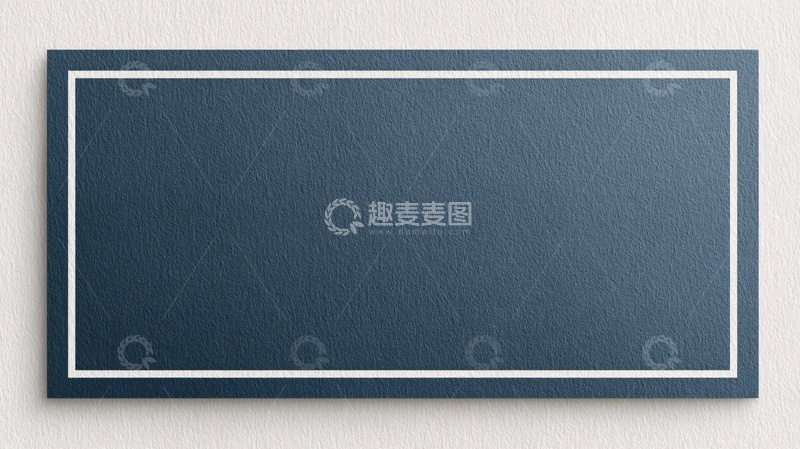 高清大图下载【趣麦麦图】深蓝背景白框简约画布604