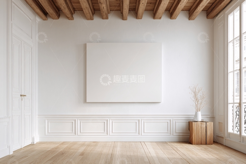高清大图下载【趣麦麦图】-简约室内空白画框装饰场景950