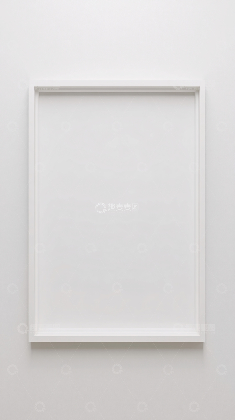 高清大图下载【趣麦麦图】-白色空白画框展示图495