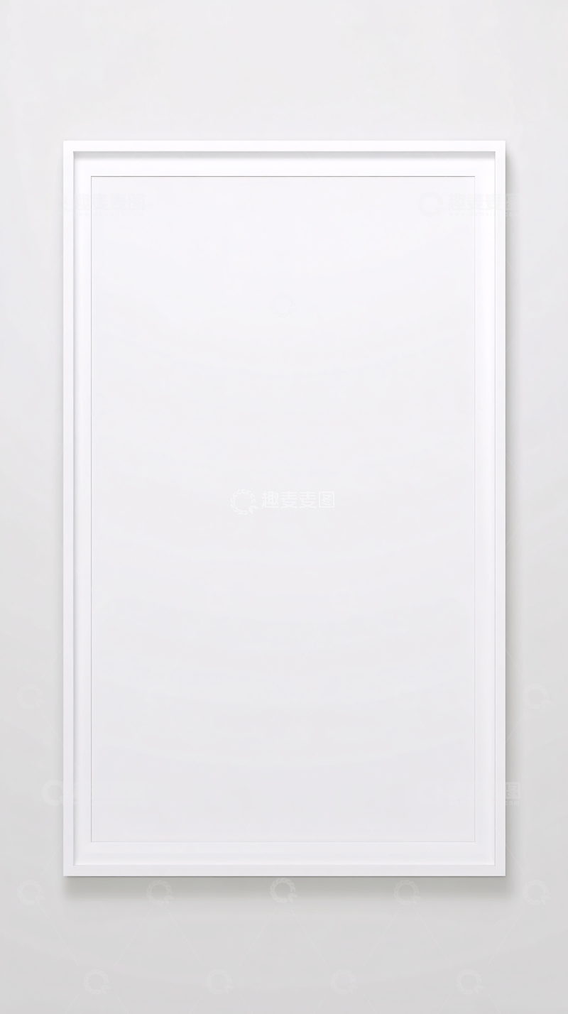 高清大图下载【趣麦麦图】-空白白色画框展示模板639