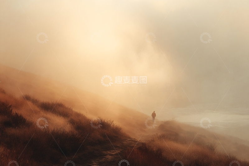 高清大图下载【趣麦麦图】-雾中独行者的诗意风景164