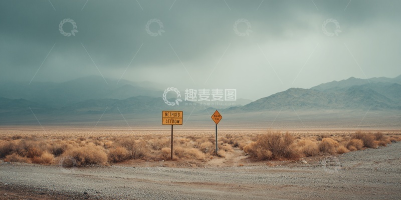 高清大图下载【趣麦麦图】荒漠中的路标风景193