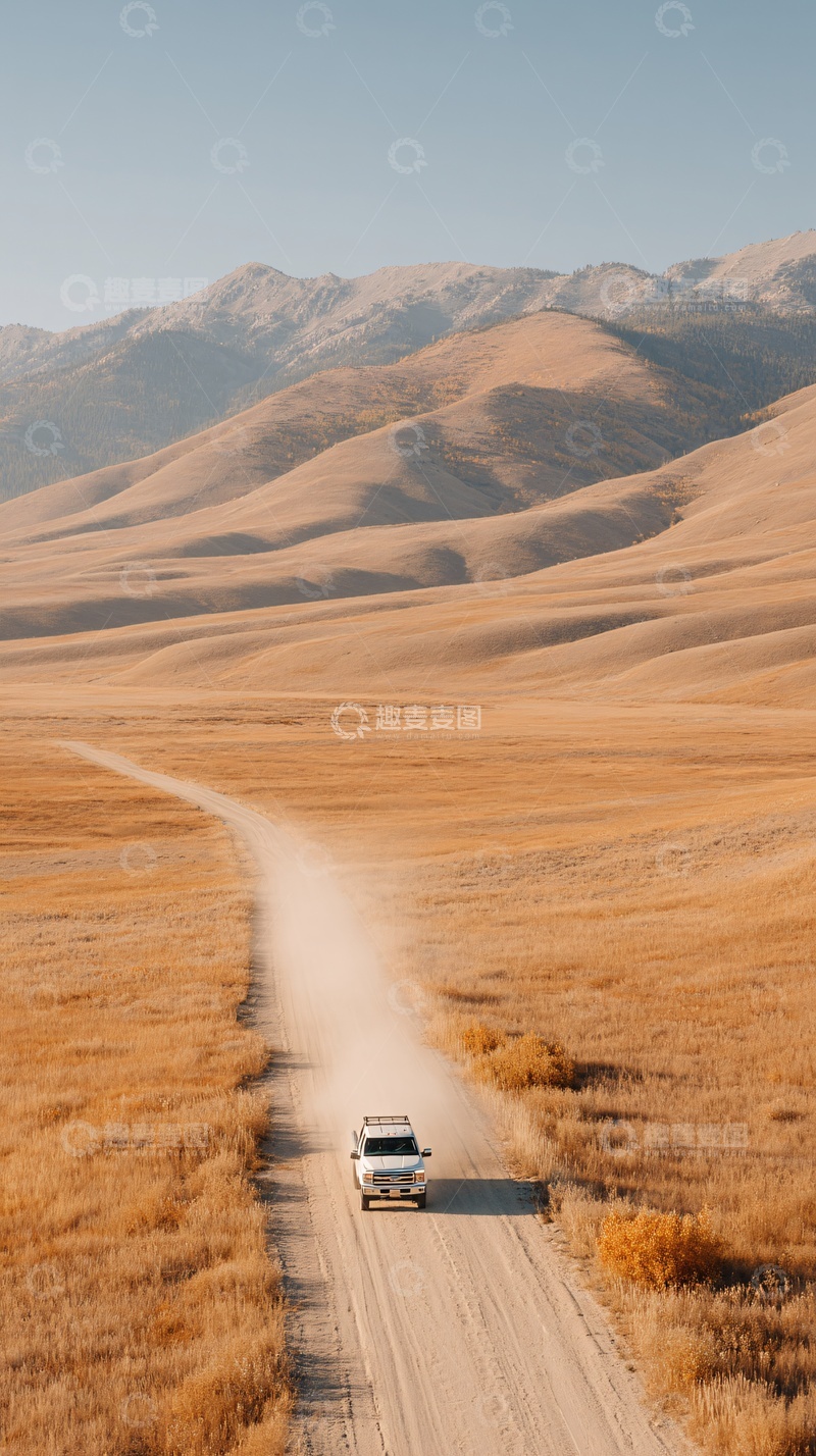 高清大图下载【趣麦麦图】-沙漠公路上行驶的车辆751