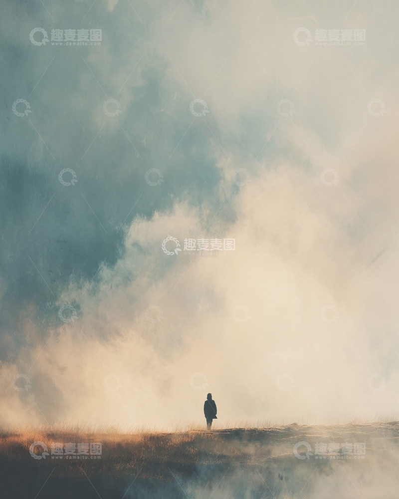 高清大图下载【趣麦麦图】-雾中独行者画面845