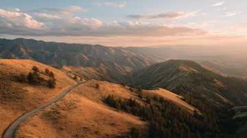 山间公路黄昏美景291