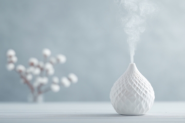 白色香薰加湿器静物画面775