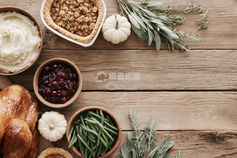 高清大图下载【趣麦麦图】-感恩节美食摆盘画面005