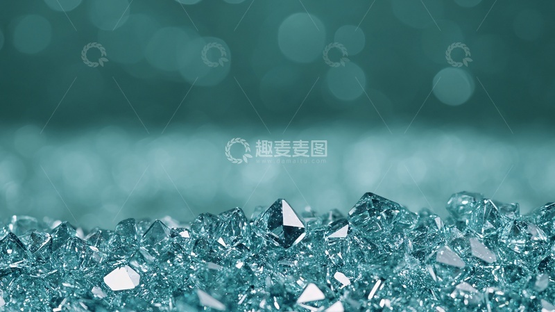 高清大图下载【趣麦麦图】-璀璨蓝绿色碎钻画面017