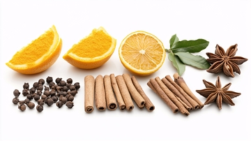 橙子与香料静物图896