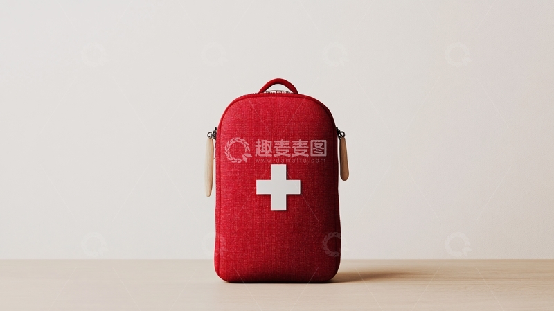 高清大图下载【趣麦麦图】红色急救包静物图521
