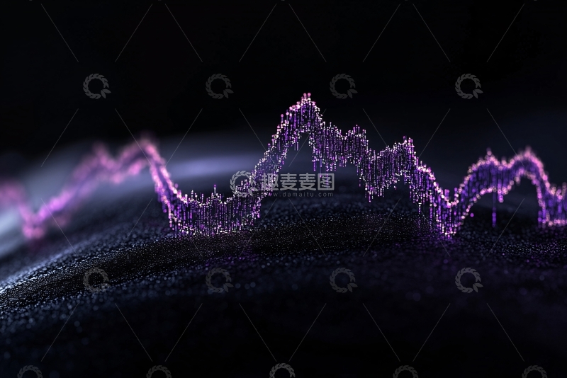 高清大图下载【趣麦麦图】-紫色线条波动画面616