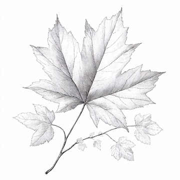 手绘枫叶插画235
