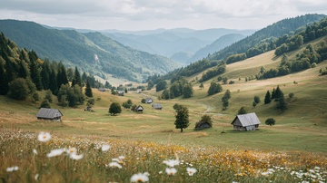 山间草地中的几座小屋137