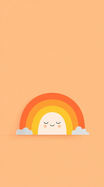 可爱彩虹插画图案780