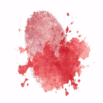 红色水彩指纹图案731