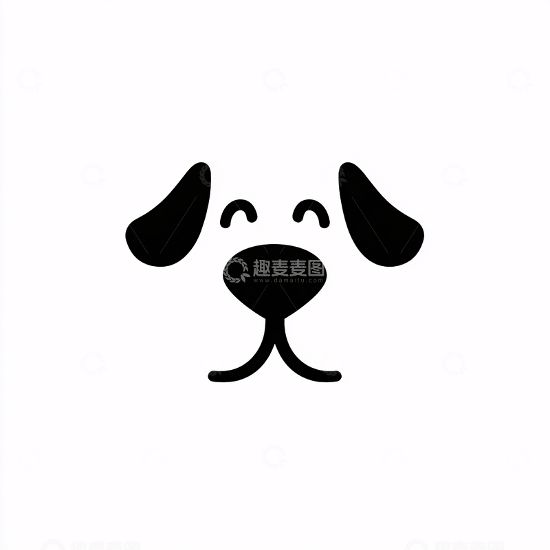 高清大图下载【趣麦麦图】简约卡通小狗头像731